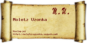 Moletz Uzonka névjegykártya